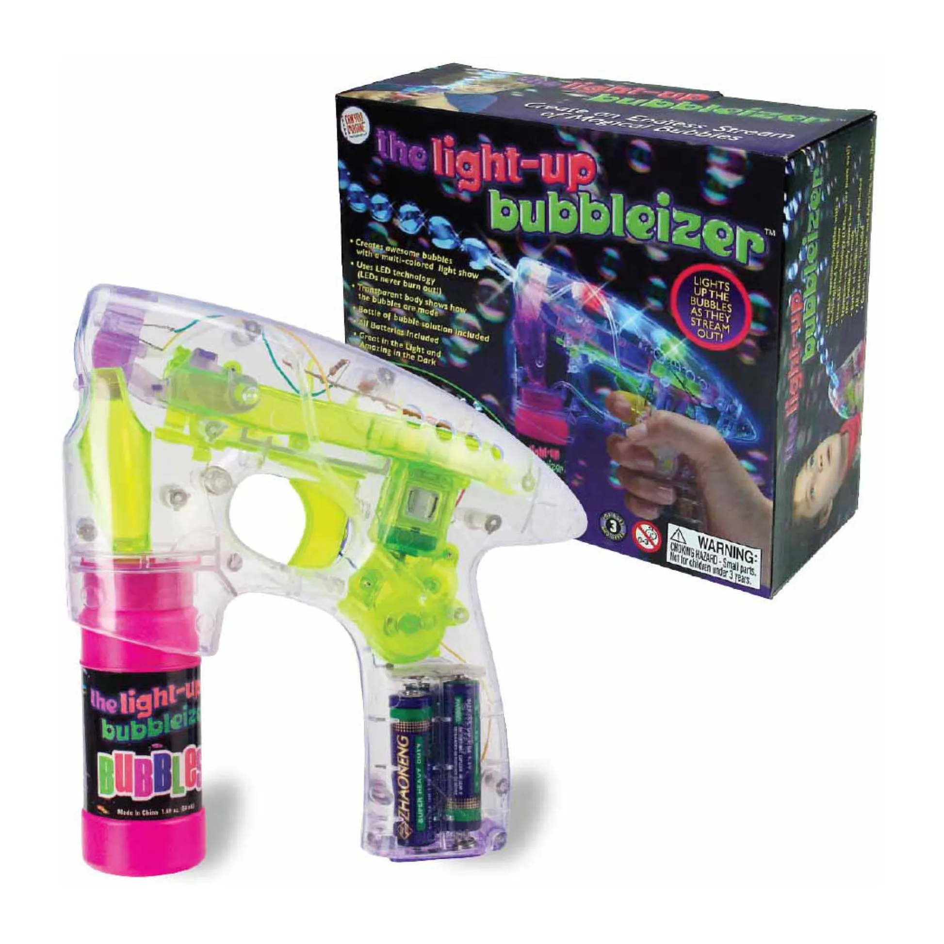 AreYouGame Light-Up Bubbleizer: Magical Bubble and Light Show Toy* Bubbles & Sidewalk Chalk