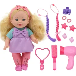 Flat River Group Lil Tots 12-inch Talking Hair Styling Playset - Interactive Doll* Interactive Dolls & Pets|Stuffed Animals & Plush Toys