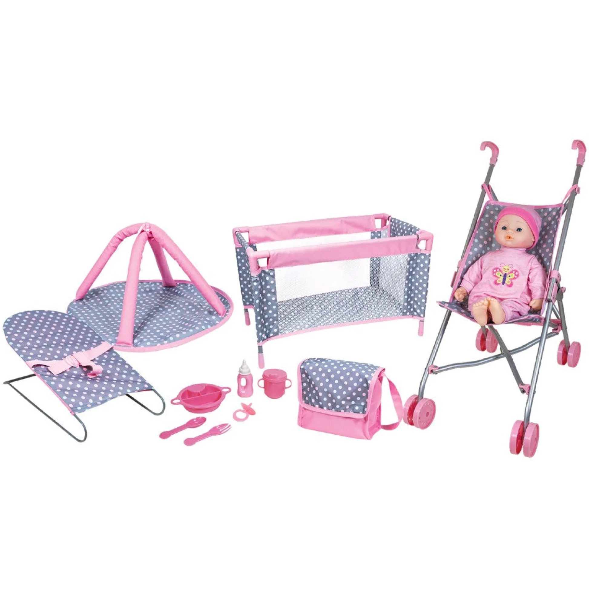 Flat River Group Lissi 16" Deluxe Baby Doll Playset with Accessories* Social & Emotional Skills|Stuffed Animals & Plush Toys