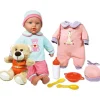 Flat River Group Lissi 15 inch Baby Doll Billie with Little Bear - Blue & Pink, Ideal for Kids Age 2+* Baby Dolls|Stuffed Animals & Plush Toys