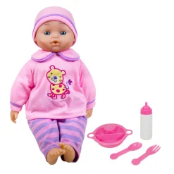 Flat River Group Lissi 16 Inch Interactive Soft Baby Doll with Feeding Accessories* Social & Emotional Skills|Baby Dolls