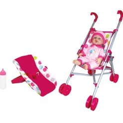 Flat River Group Lissi 12" Interactive Twin Baby Dolls with Jogger Stroller* Social & Emotional Skills|Interactive Dolls & Pets