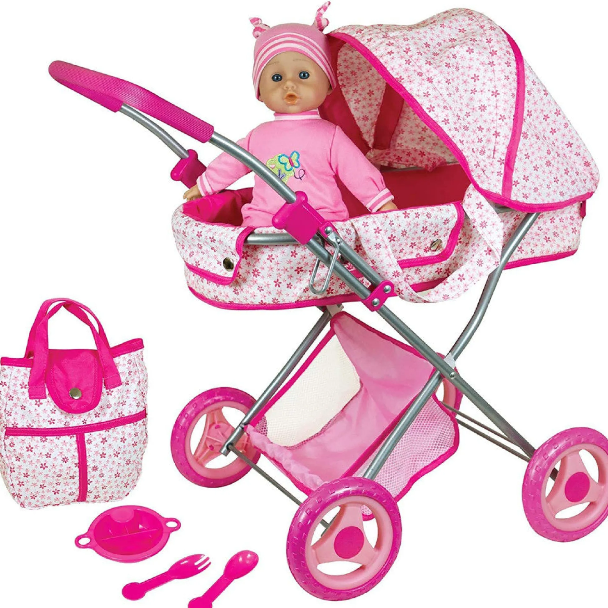 Flat River Group Lissi Deluxe 13" Doll with Convertible Pram and Accessories Set* Social & Emotional Skills|Baby Dolls