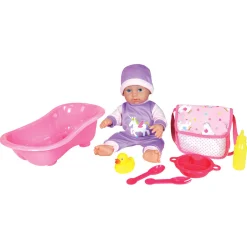Flat River Group Lissi 11-inch Interactive Baby Doll and Bath Playset* Social & Emotional Skills|Interactive Dolls & Pets
