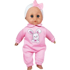 Flat River Group Lissi 14-inch Talking Baby Doll with Crib - Pink Bunny Outfit* Interactive Dolls & Pets|Stuffed Animals & Plush Toys