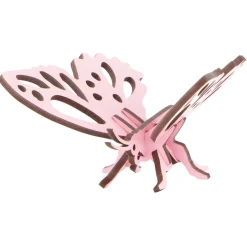 Flat River Group Little & Wood: Butterfly Bliss - Pink 3D Wooden Puzzle Kit* Puzzles