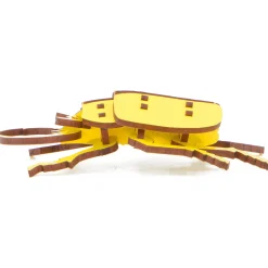Flat River Group Little & Wood: Buzzing Beetle 3D Wooden Puzzle Kit - Yellow* Puzzles