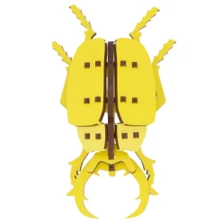 Flat River Group Little & Wood: Buzzing Beetle 3D Wooden Puzzle Kit - Yellow* Puzzles