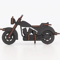 Flat River Group Little & Wood: Cruiser - Medium 3D Wooden Bike Puzzle Kit, Black* Puzzles