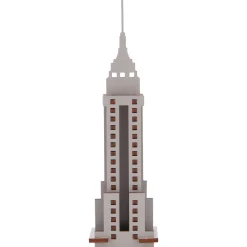 Flat River Group Little & Wood Empire State Building: 3D Wooden Puzzle Kit - Medium, Grey* Puzzles