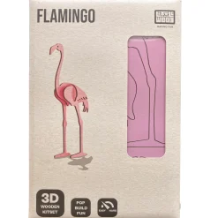 Flat River Group Little & Wood Flamingo Puzzle: 3D Pink Woodlet Kit* Puzzles