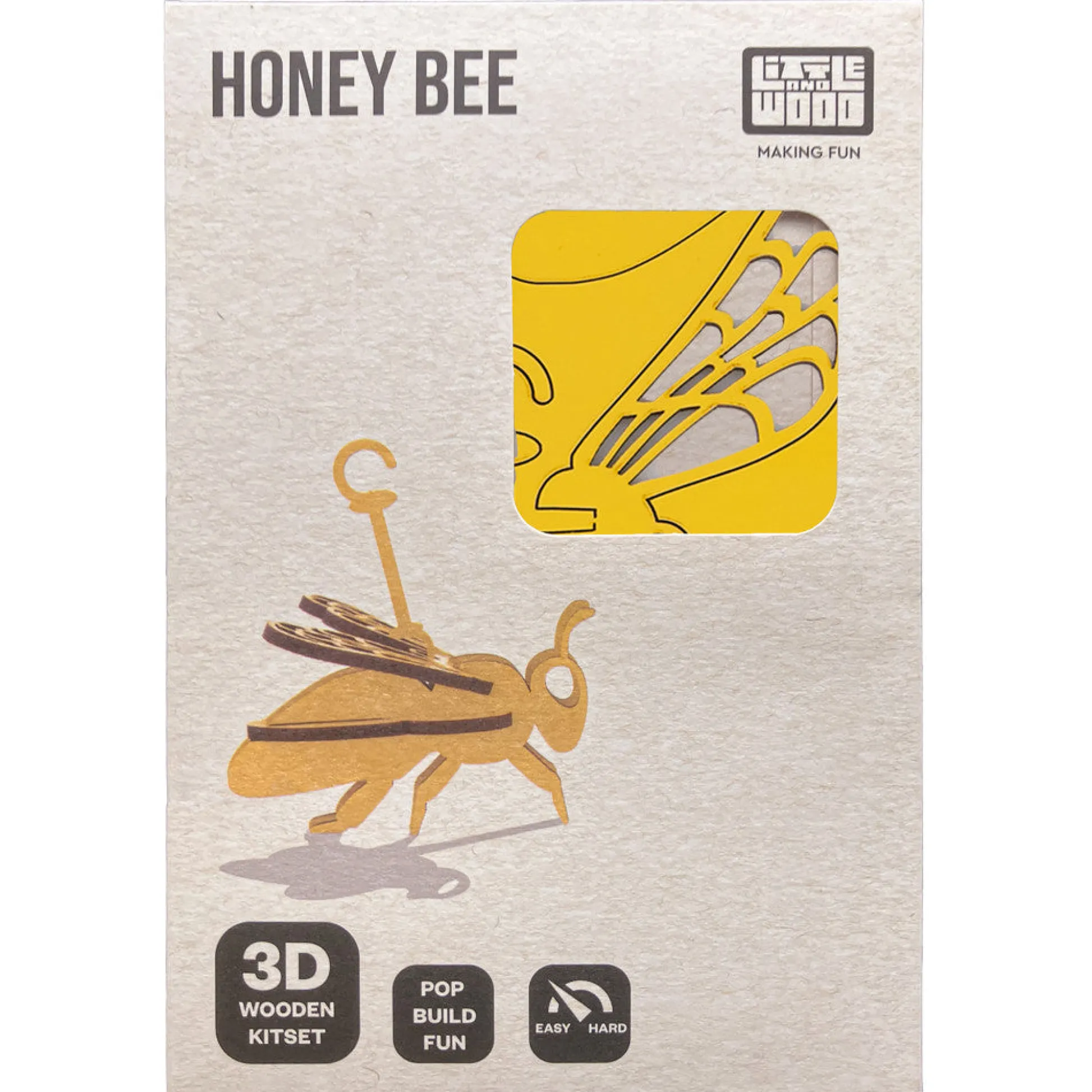 Flat River Group Little & Wood: Honey Bee Yellow 3D Wooden Puzzle Kit* Puzzles
