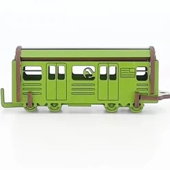 Flat River Group Little & Wood: NYC Subway 4 Train - 3D Wooden Puzzle Kit, Medium - Green* Puzzles