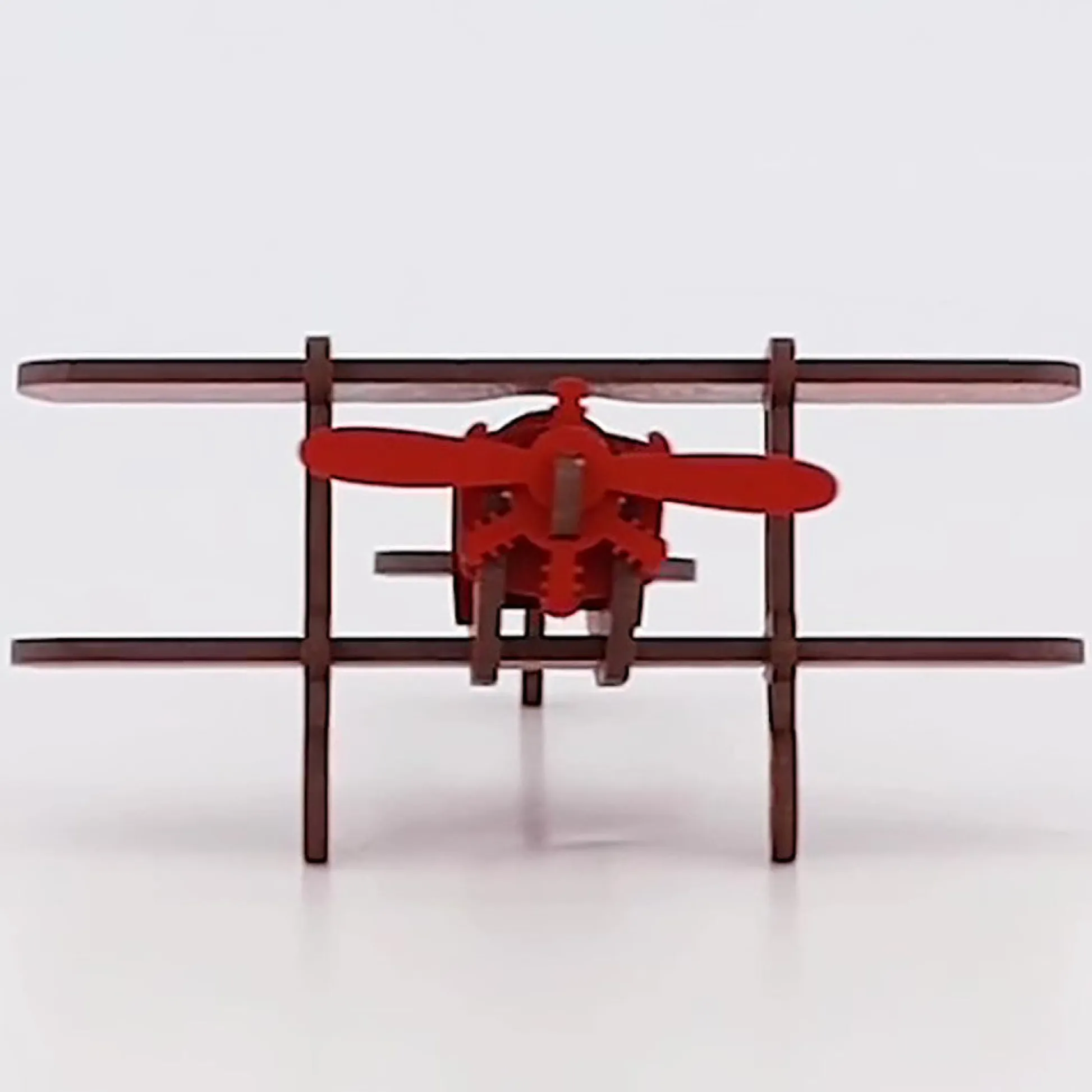 Flat River Group Little & Wood: Red Medium Biplane 3D Wooden Puzzle Kit* Puzzles