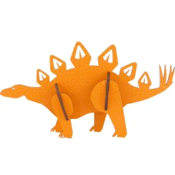 Flat River Group Little & Wood: Stegosaurus Orange 3D Wooden Puzzle Kit - Medium* Puzzles