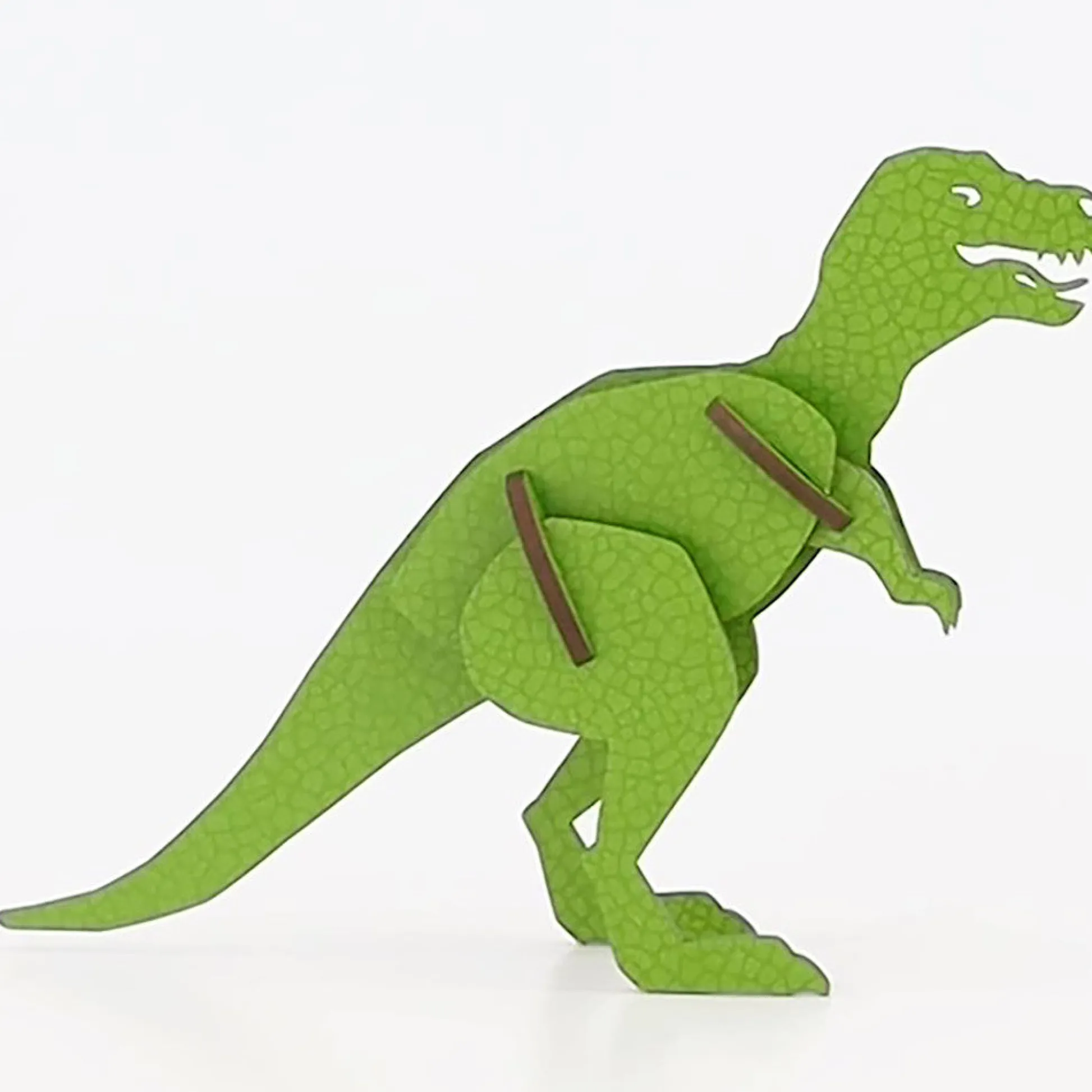 Flat River Group Little & Wood: T-Rex Green, Medium 3D Wooden Puzzle Kit* Puzzles