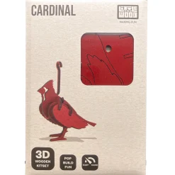 Flat River Group Little & Wood: Vibrant Cardinal 3D Wooden Puzzle Kit* Puzzles