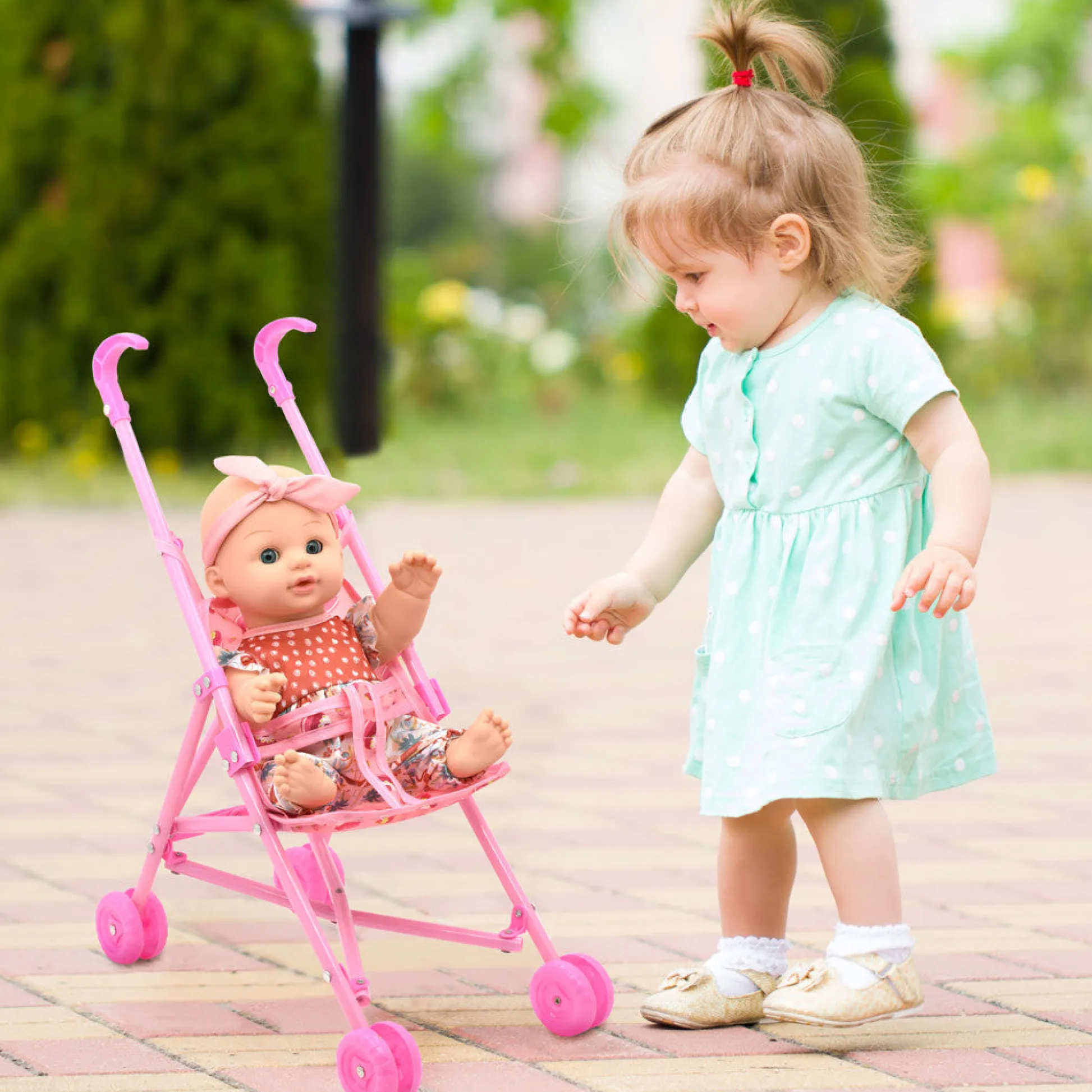 Flat River Group Little Darlings Flamingo Jumper & Pink Stroller Playset* Stuffed Animals & Plush Toys