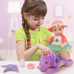 Flat River Group Little Darlings: Hop On Baby & Plush Dino - 15