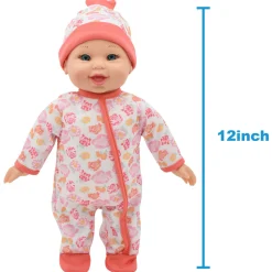 Flat River Group Little Darlings 12-inch Interactive Bouncing Baby Doll Playset - Pink & White* Interactive Dolls & Pets|Stuffed Animals & Plush Toys