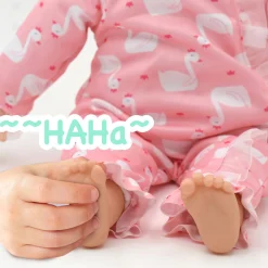 Flat River Group Little Darlings 14-inch Kiss N Tickles Baby Doll - Pink Swan Onesie* Social & Emotional Skills|Baby Dolls