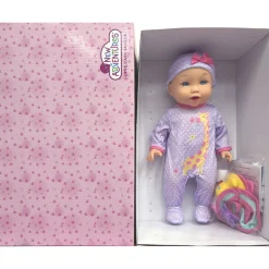 Flat River Group Little Darlings 12-inch Talking Playtime Doll - Purple and Pink with Giraffe Accents* Social & Emotional Skills|Interactive Dolls & Pets
