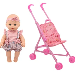 Flat River Group Little Darlings: Out For A Stroll - Cupcake Lollipop Pink & Blue Ensemble* Baby Dolls|Stuffed Animals & Plush Toys