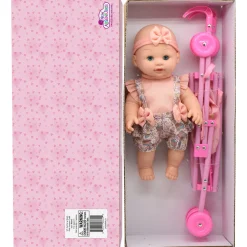 Flat River Group Little Darlings: Out For A Stroll - Cupcake Lollipop Pink & Blue Ensemble* Baby Dolls|Stuffed Animals & Plush Toys