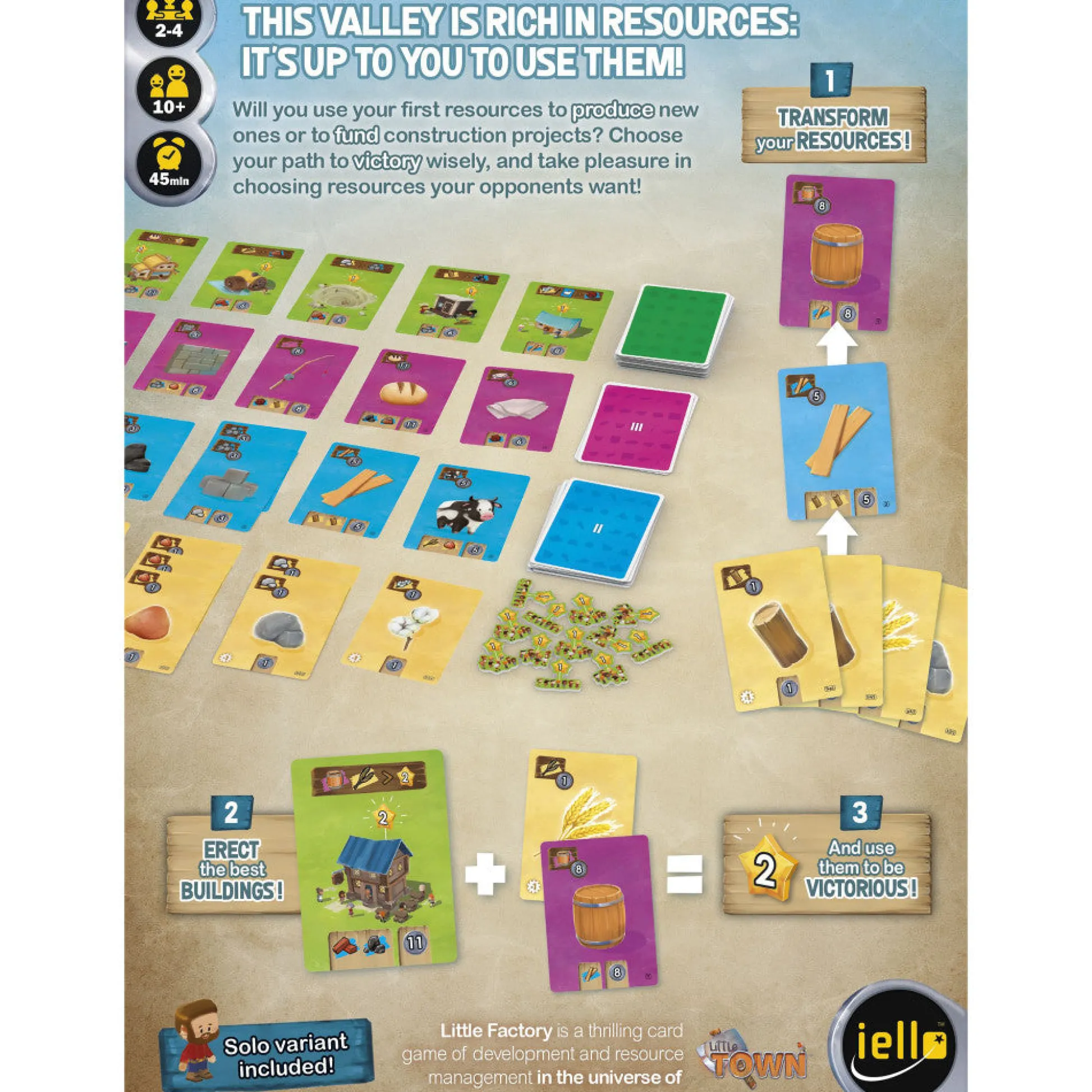 Flat River Group Little Factory Resource Management & Building Card Game by IELLO* Card Games