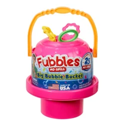 Flat River Group Little Kids Fubbles No-Spill Big Bubble Bucket in Pink* Bubbles & Sidewalk Chalk|Social & Emotional Skills