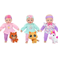 Flat River Group Little Sweeties 8-inch Baby Dolls with Magical Pets Set* Social & Emotional Skills|Baby Dolls