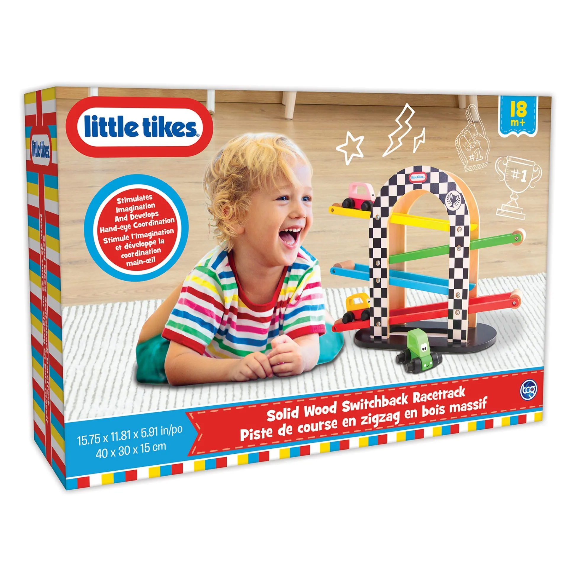The Distribution Solutions Little Tikes Wood Switchback Racetrack with Cozy Coupe Cars* Preschool Education Toys & Activities|Preschool Vehicles