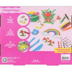 Flat River Group Little Yellow Bicycle Fairy Tale Friends Clay Craft Kit - 95pcs* Clay, Dough & Sand Art