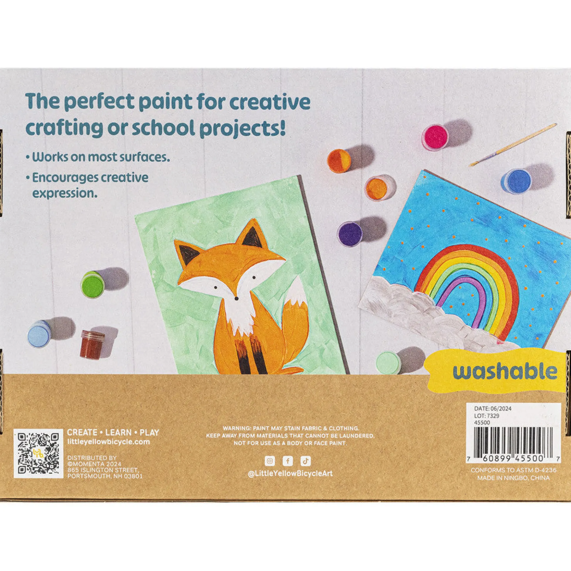 Flat River Group Little Yellow Bicycle Kids' Tempera Paint Kit - 18 Vibrant Colors* Drawing, Color & Painting