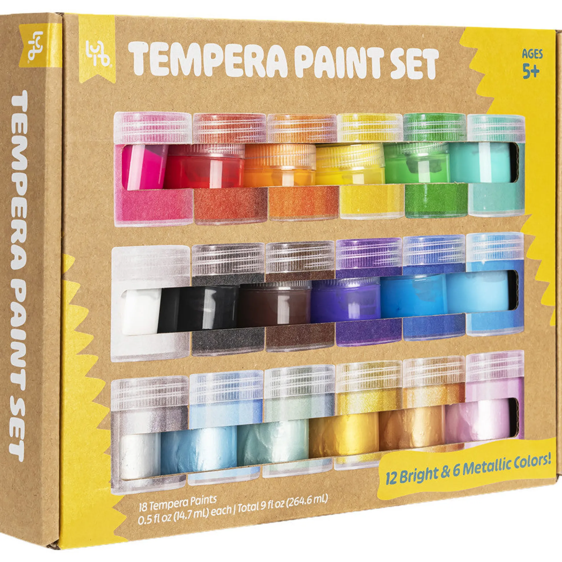 Flat River Group Little Yellow Bicycle Kids' Tempera Paint Kit - 18 Vibrant Colors* Drawing, Color & Painting