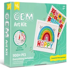 Flat River Group Little Yellow Bicycle Rainbow & Blooms Gem Art Kit - 1100+ pc Set* Crafts & Activities