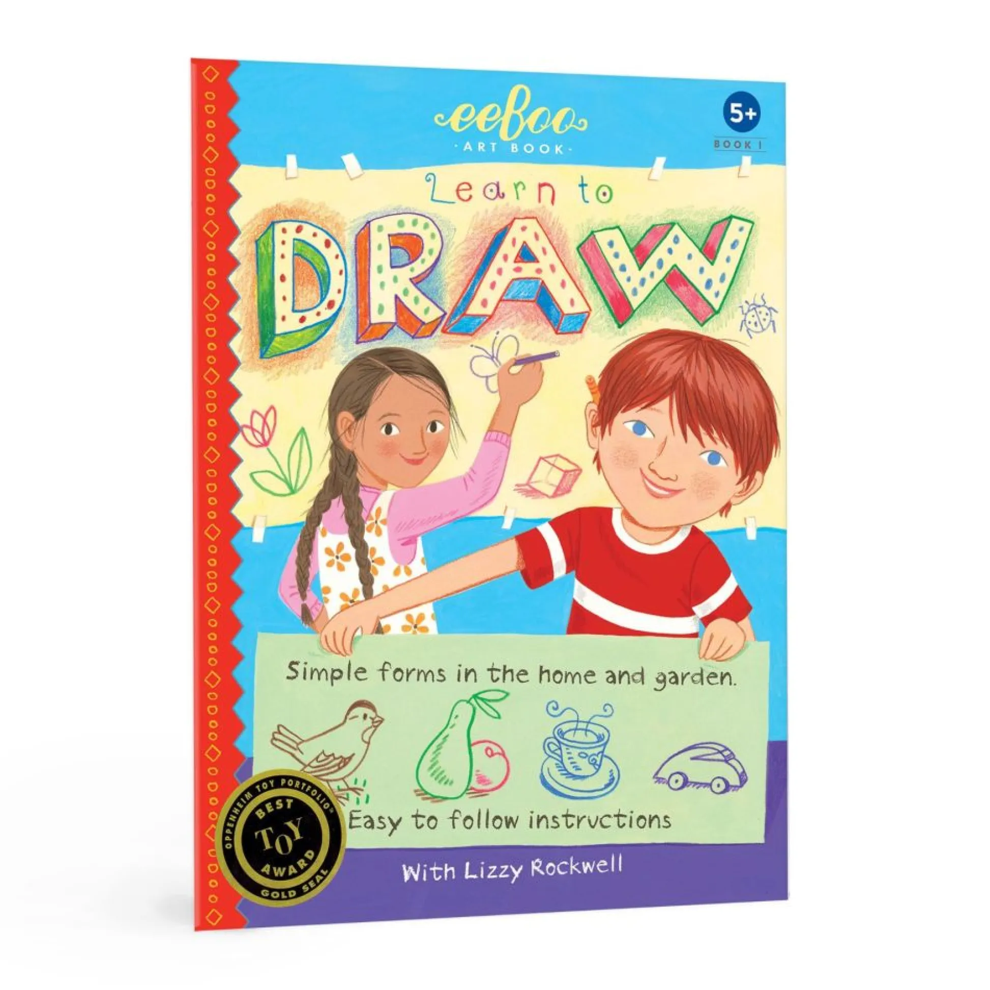 Flat River Group Lizzy Rockwell's eeBoo Art Book 1: Learn to Draw Simple Forms*Kids Kids Books|Drawing, Color & Painting