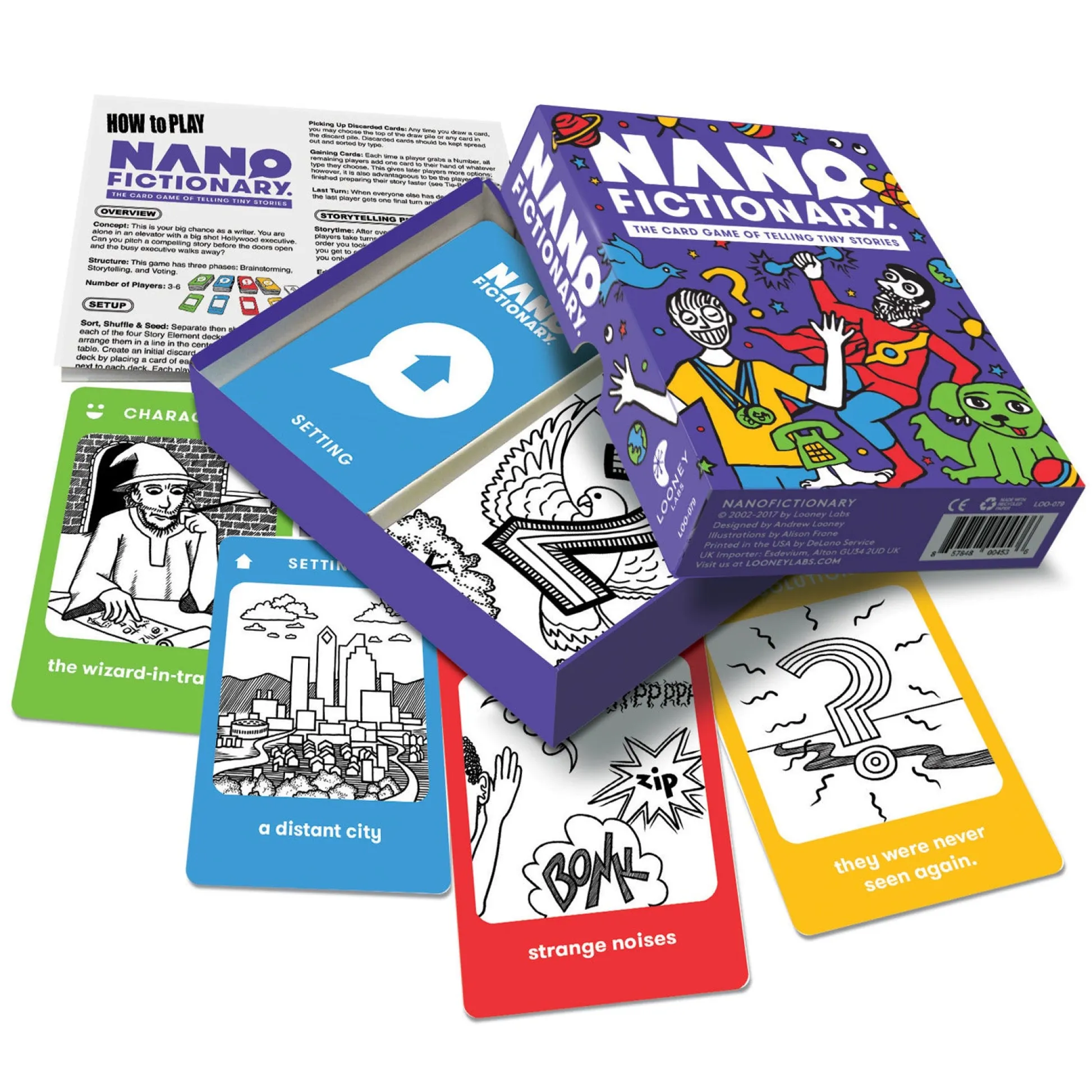 Educators Resource Looney Labs Nanofictionary Card Spark a Tale Card Game* Card Games|Social & Emotional Skills