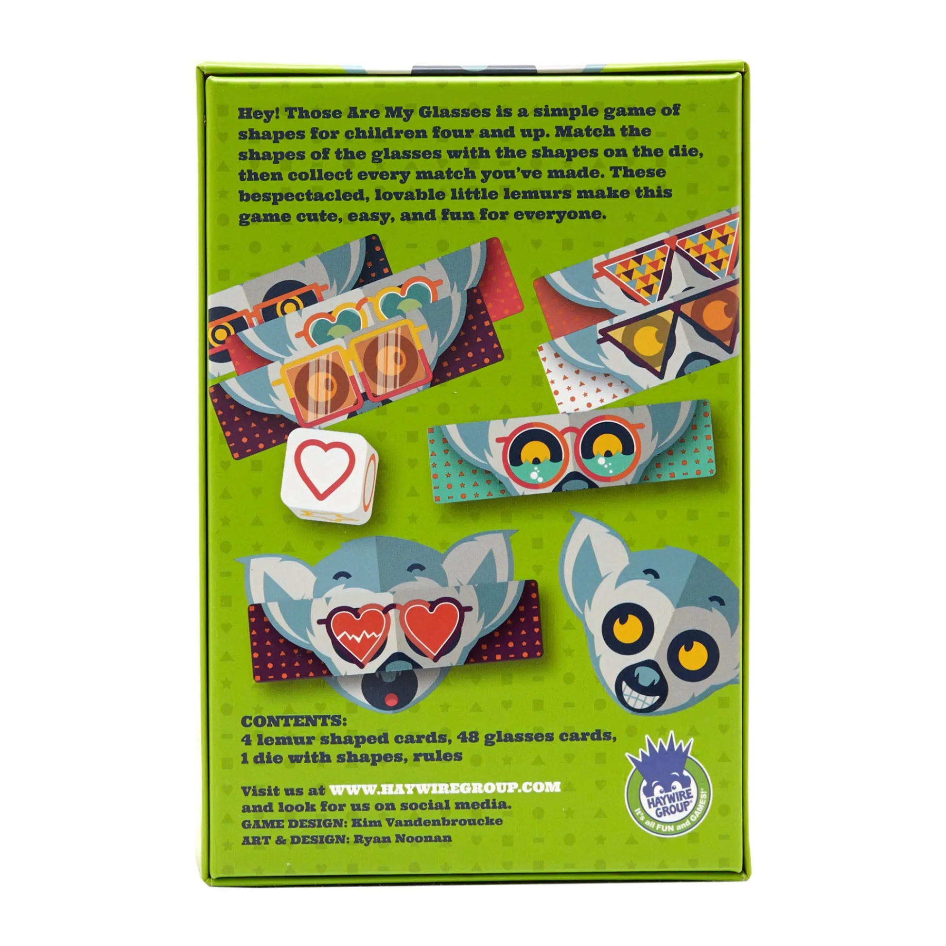AreYouGame Lovable Lemurs Hey! Those Are My Glasses Shape-Matching Game* Social & Emotional Skills