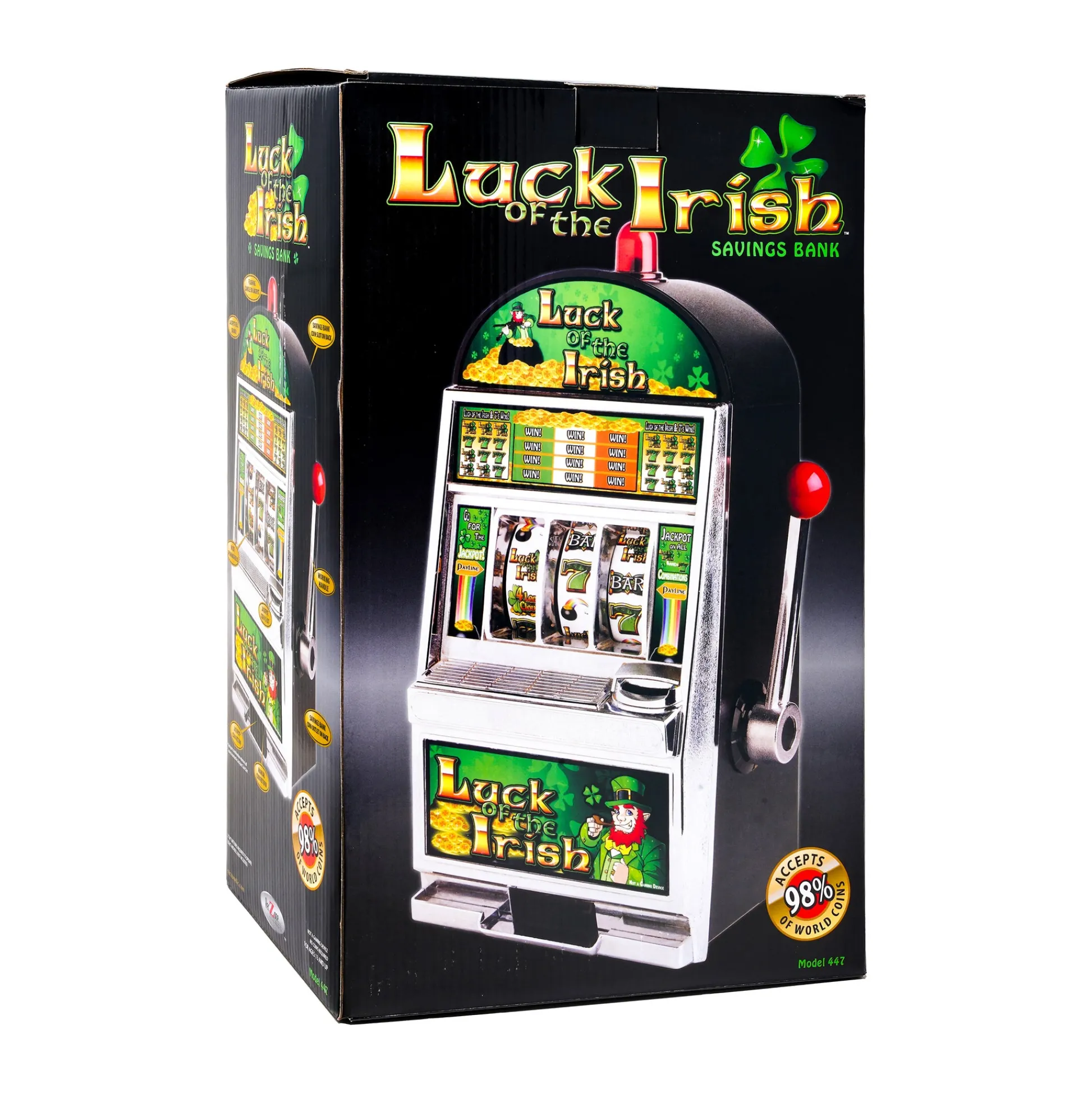 AreYouGame Luck of the Irish Slot Savings Bank - Whimsical Coin Collector* Classic Games