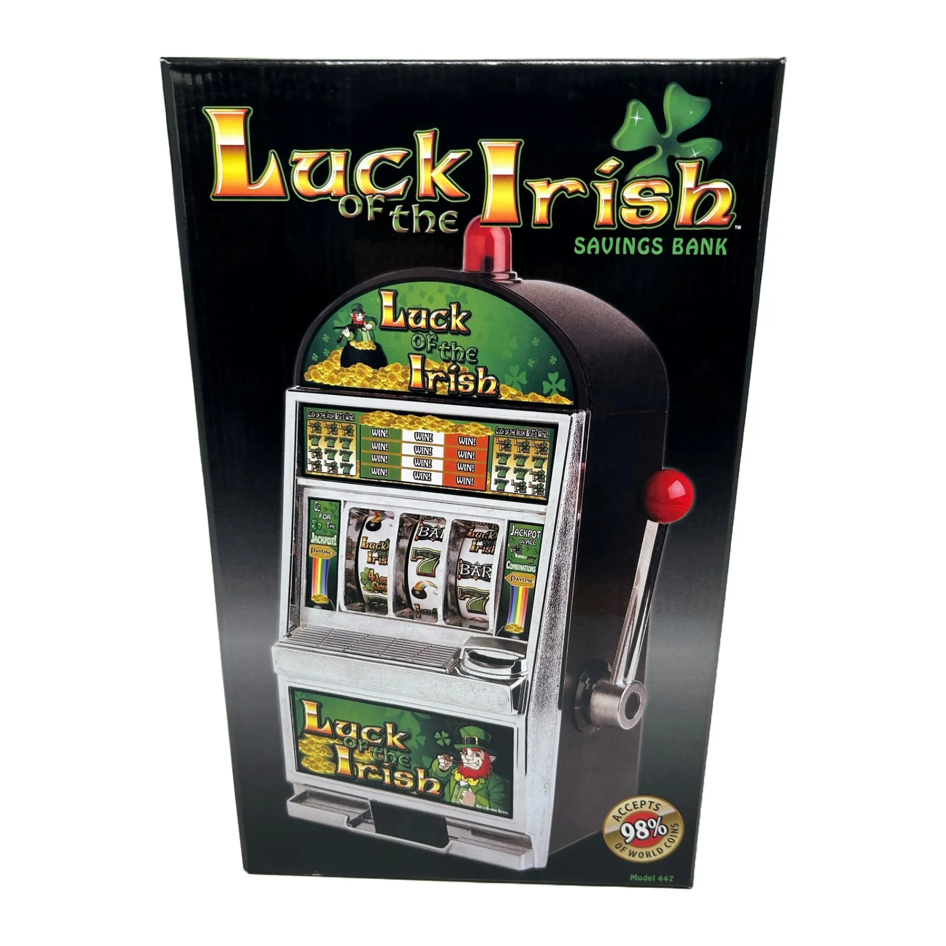 AreYouGame Luck of the Irish Slot Savings Bank - Whimsical Coin Collector* Classic Games