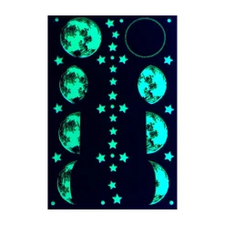 AreYouGame Luminous Moonlight Magic: Glow-in-the-Dark Phases of the Moon Adhesives* Crafts & Activities