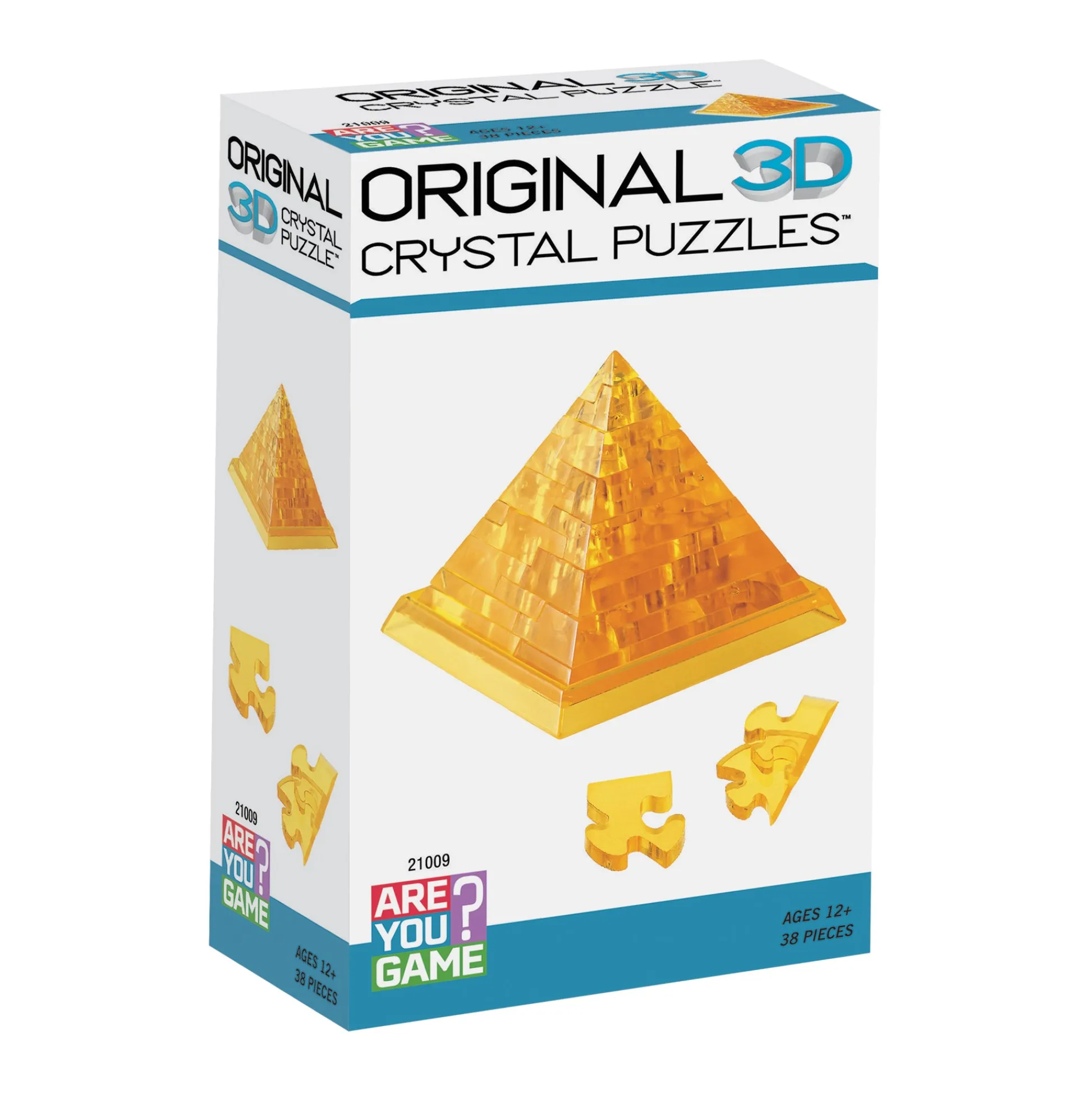 AreYouGame Lustrous Gold 3D Crystal Pyramid Puzzle - 38 Pieces* Puzzles