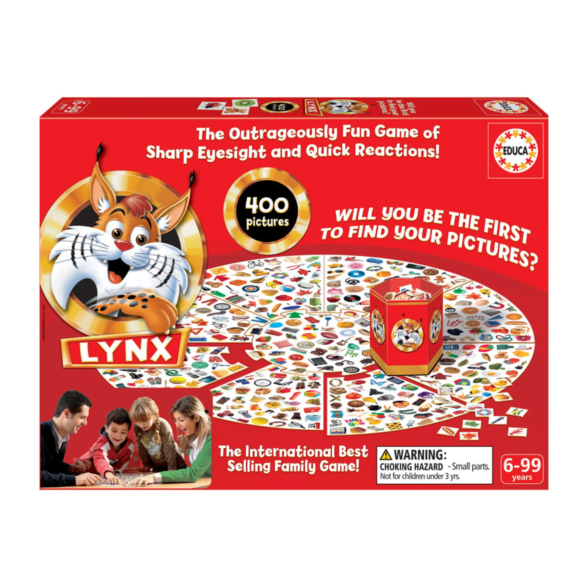 AreYouGame Lynx Board Game by Educa - Family Visual Reflex Challenge* Board Games|Role-Playing Games