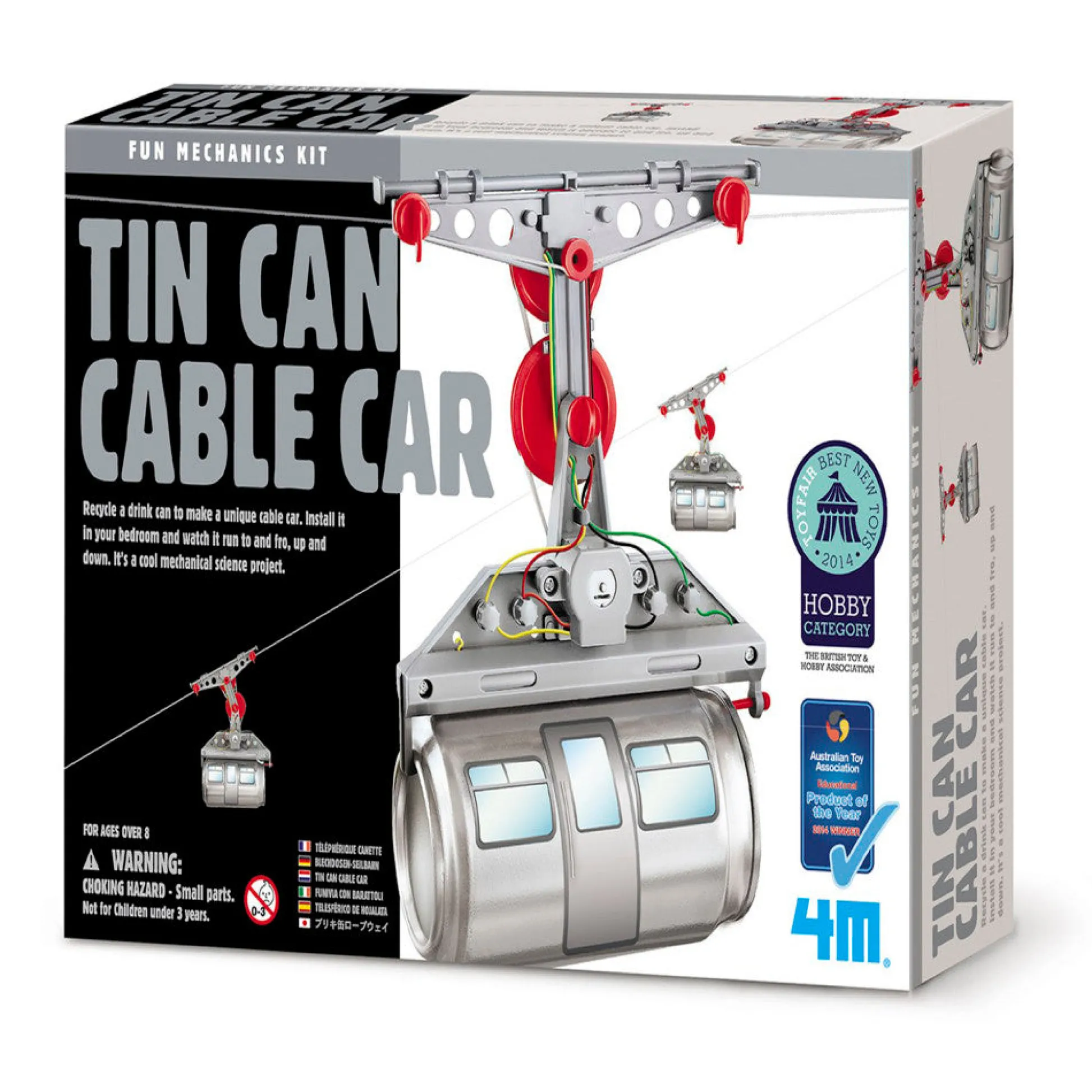 Flat River Group 4M Tin Can Cable Car - Multi-Colored Mechanical Science Kit* Science & Discovery