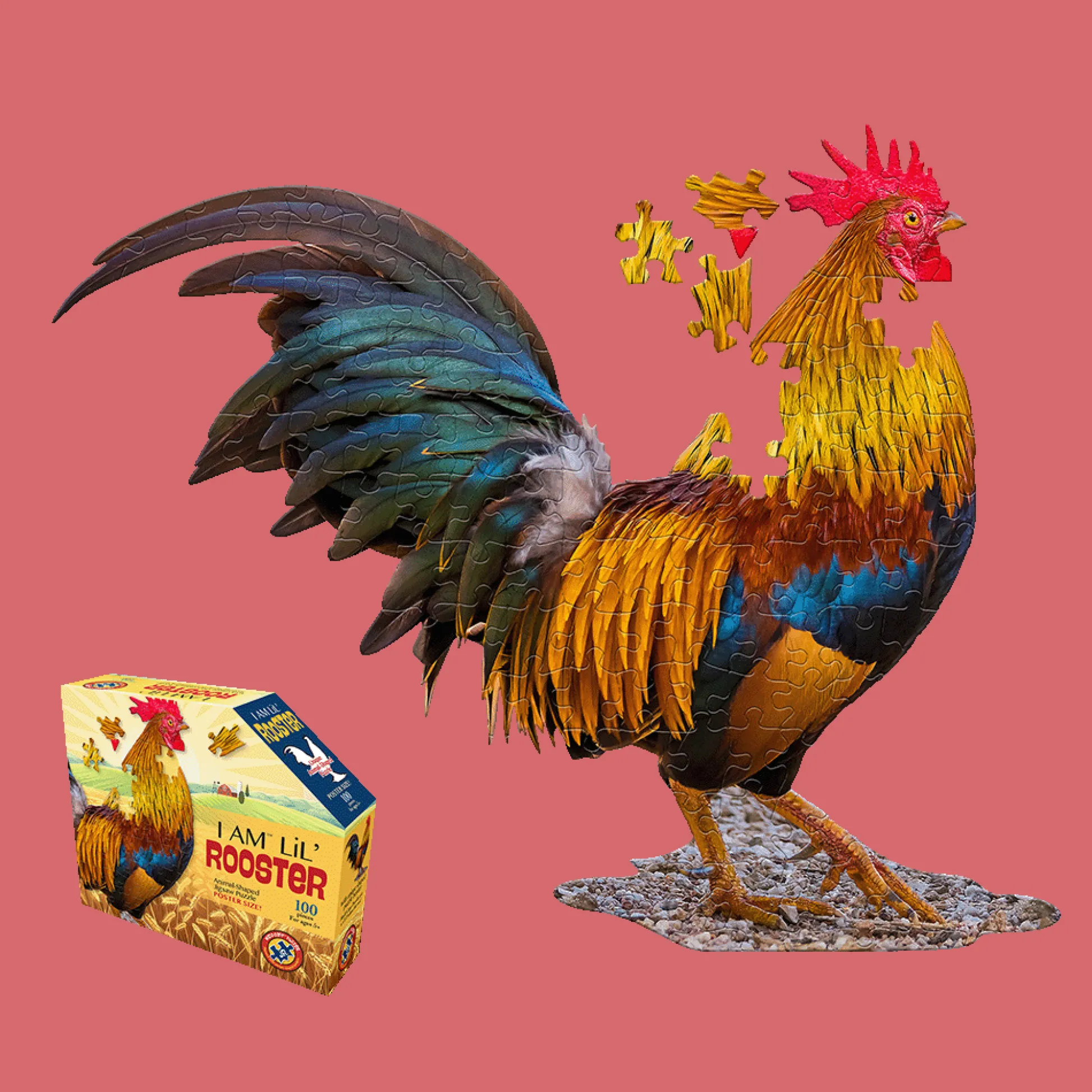 Maddcapp Games Madd Capp Animal-Themed Rooster Jigsaw Puzzle - 100 pc* Puzzles