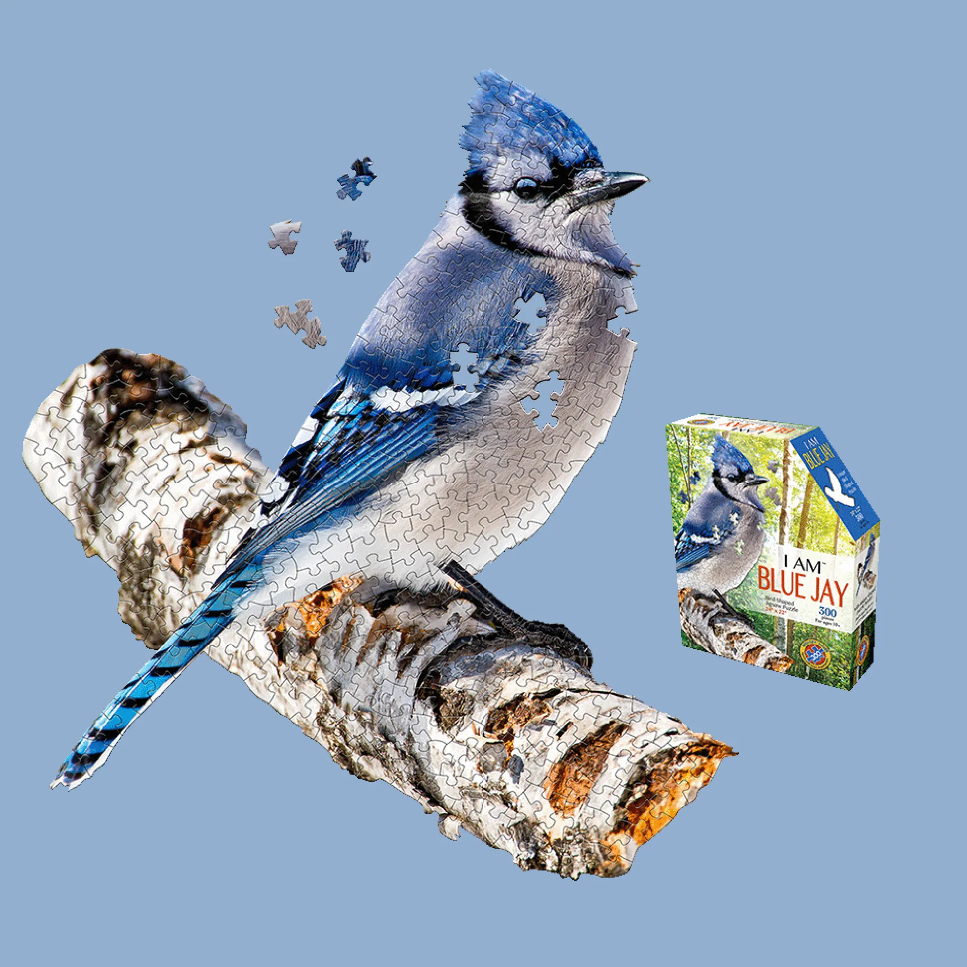 Maddcapp Games Madd Capp Blue Jay Bird-Shaped Jigsaw Puzzle - 300 pc* Puzzles