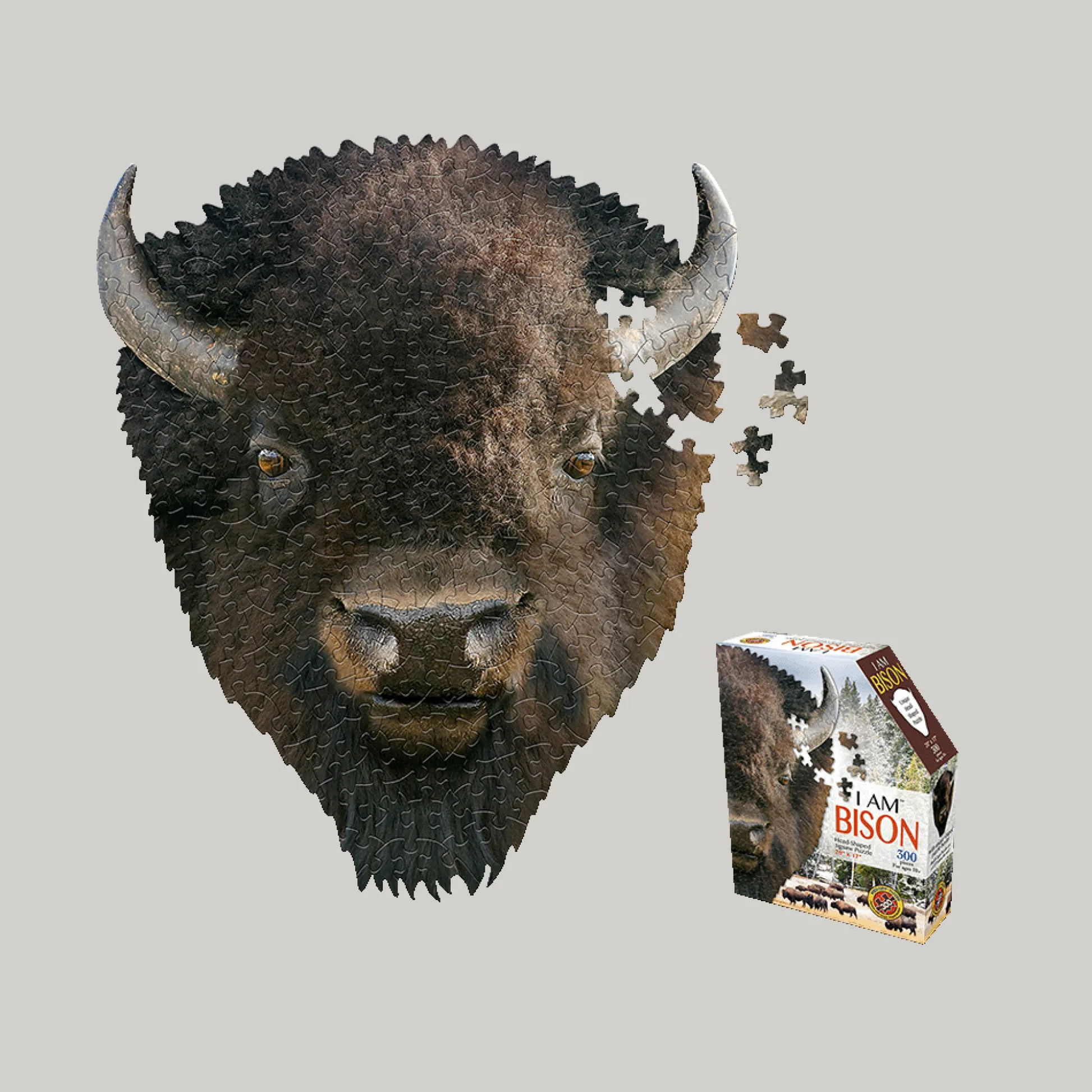 Maddcapp Games Madd Capp I AM BISON Unique-Shaped Jigsaw Puzzle - 300 pc* Puzzles