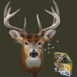 Maddcapp Games Madd Capp I AM BUCK Animal Head-Shaped Jigsaw Puzzle - 550 pc* Puzzles