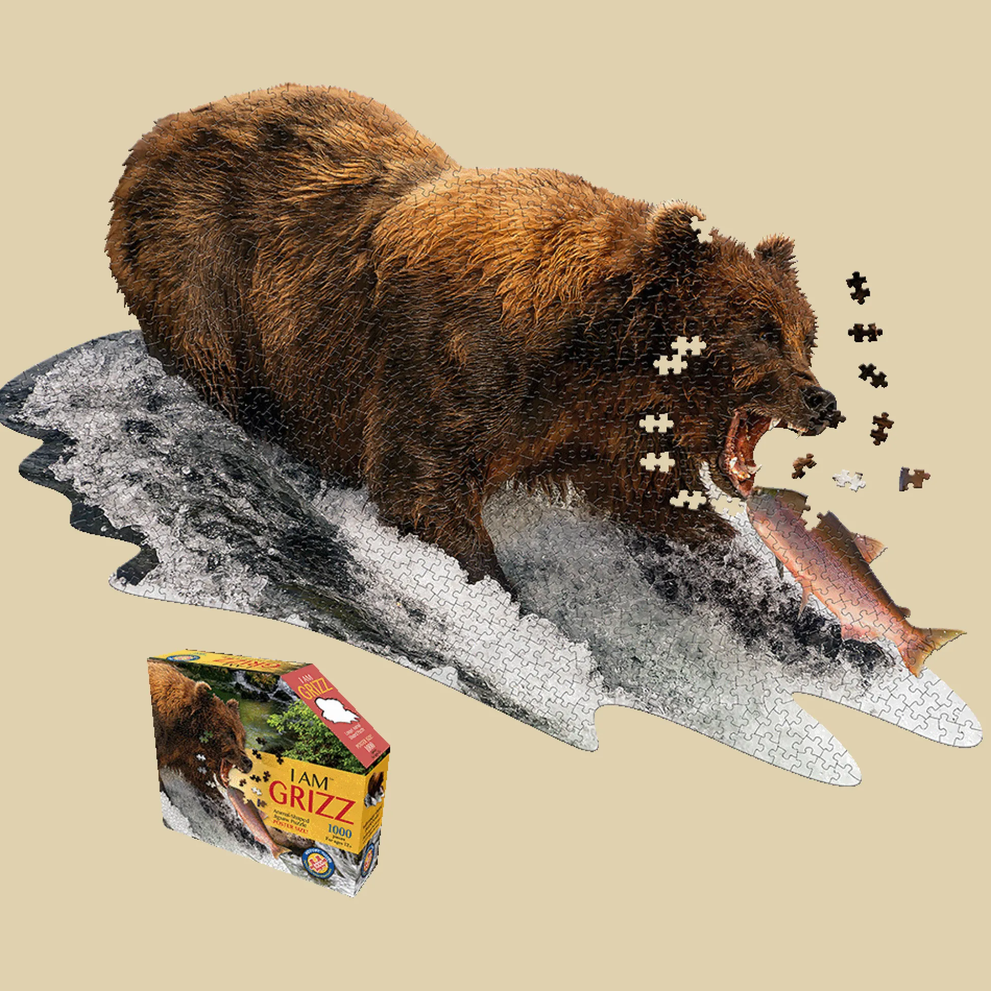 Maddcapp Games Madd Capp I AM GRIZZ 1000-Piece Jigsaw Puzzle - Grizzly Bear Edition* Puzzles